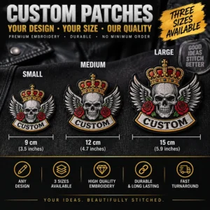 Alternative view of Custom Embroidered Patch – Personalised Iron On or Sew On