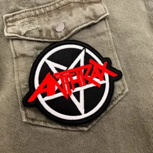 Alternative view of Anthrax Patch – Premium Embroidered Iron On or Sew On